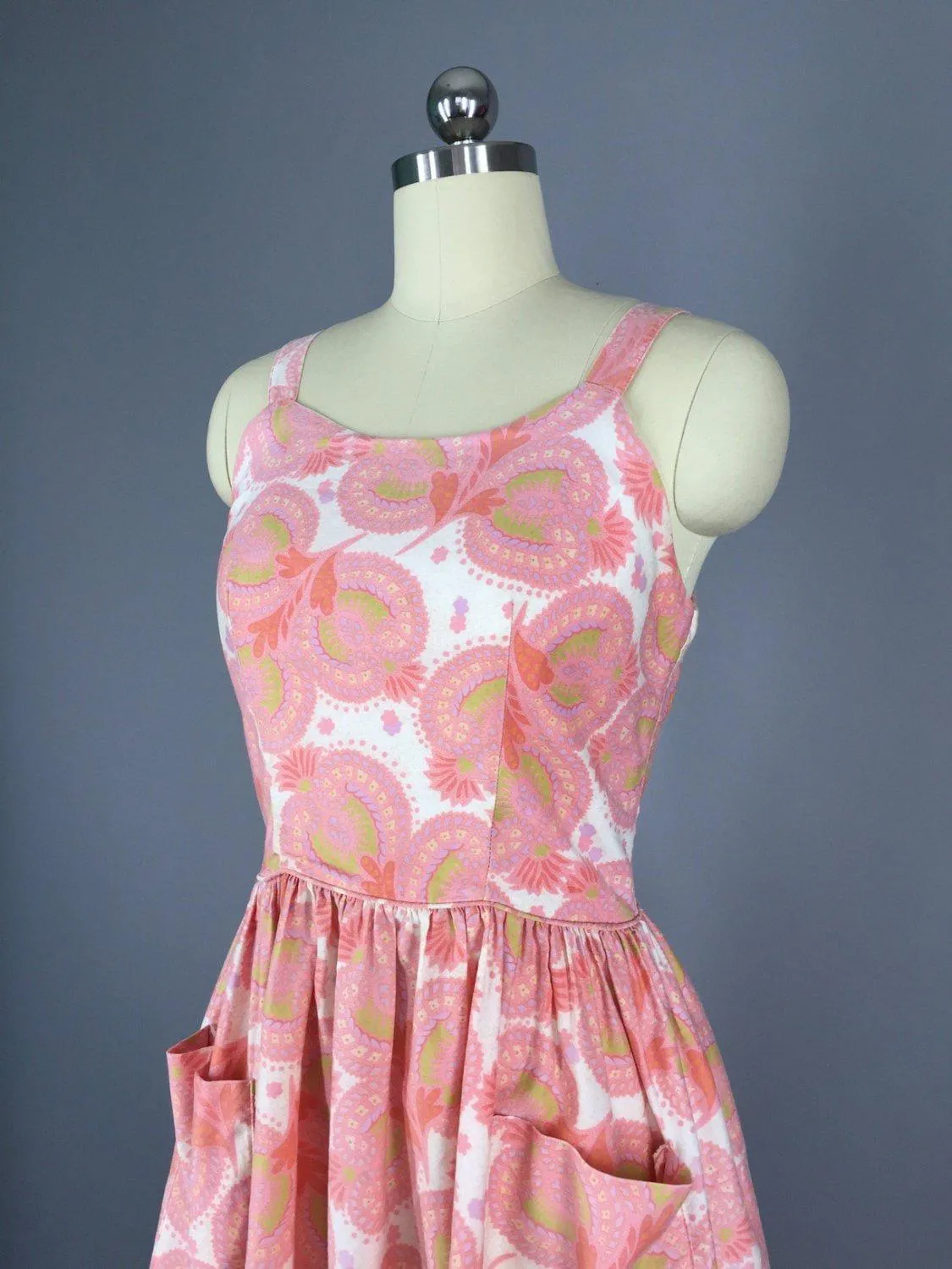 1950s Vintage Pink Sundress