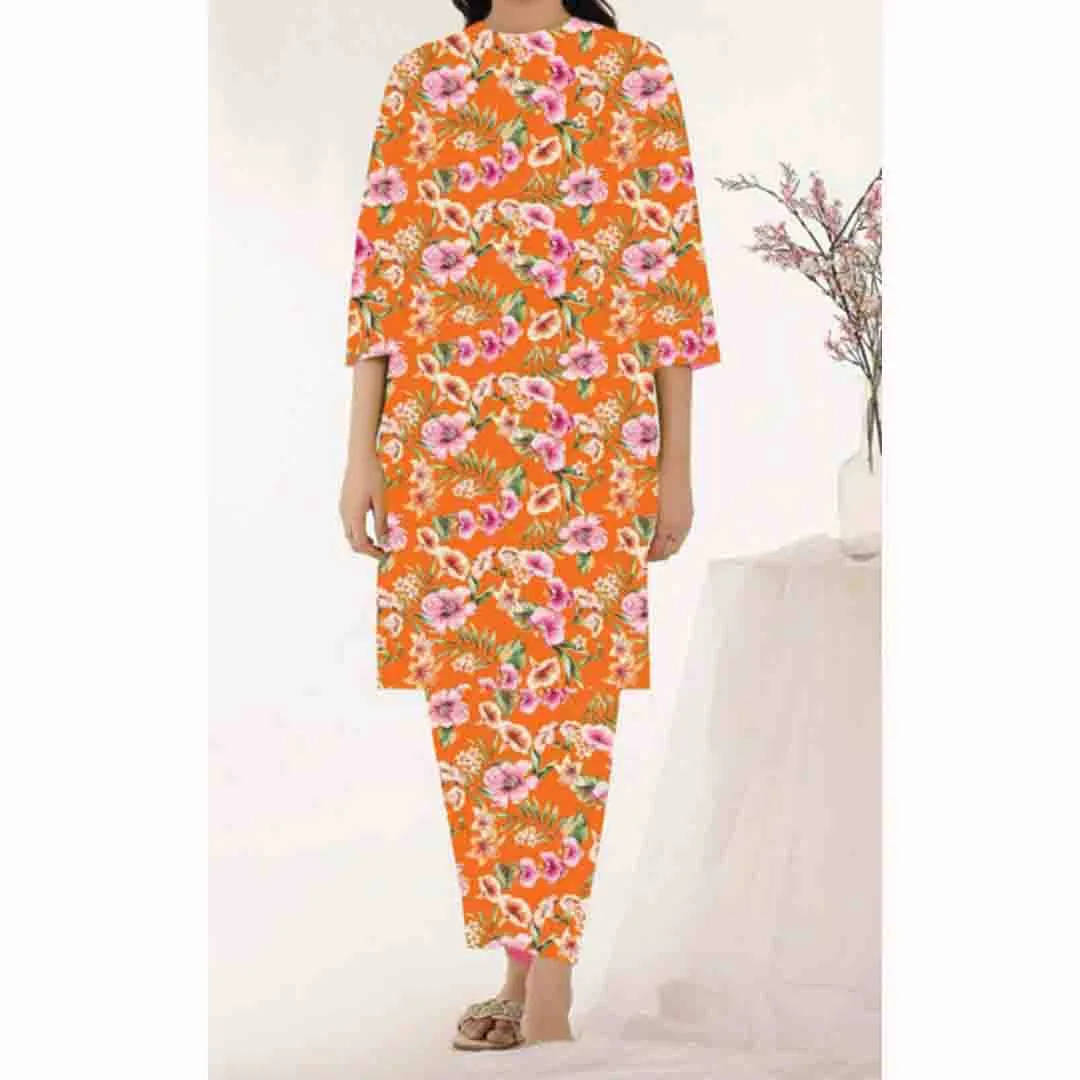 2PC- Unstitched Printed Khaddar Suit PW8326