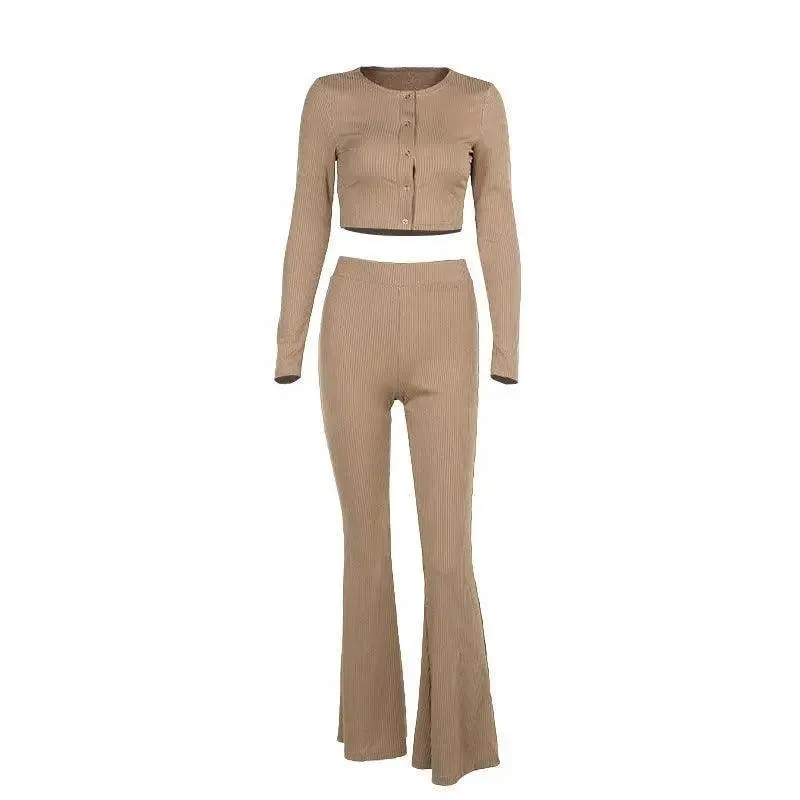 Autumn Women's Casual Square Collar Suit