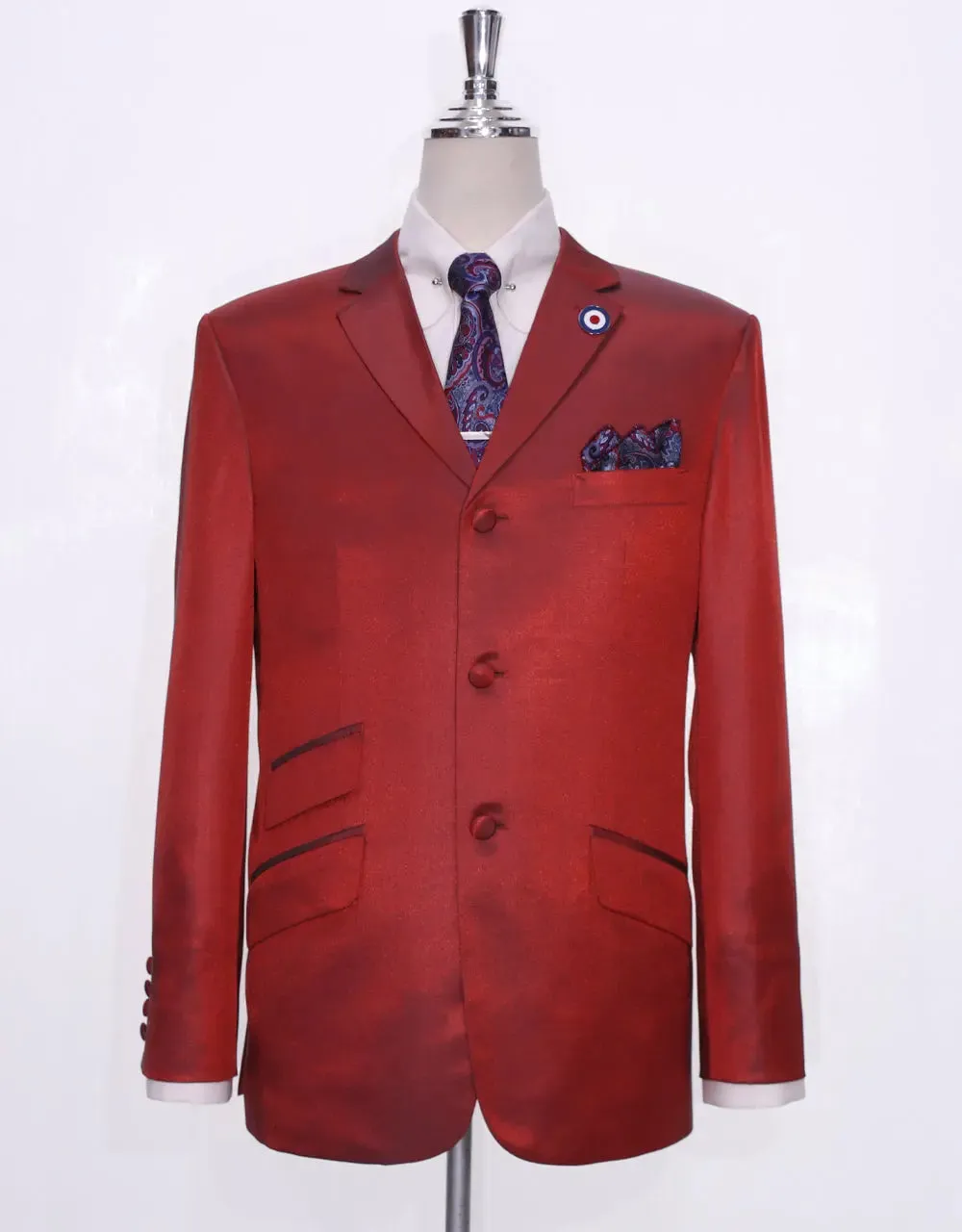 Burnt Orange And Pine Two Tone Suit Jacket Size 38R Trouser 32/32