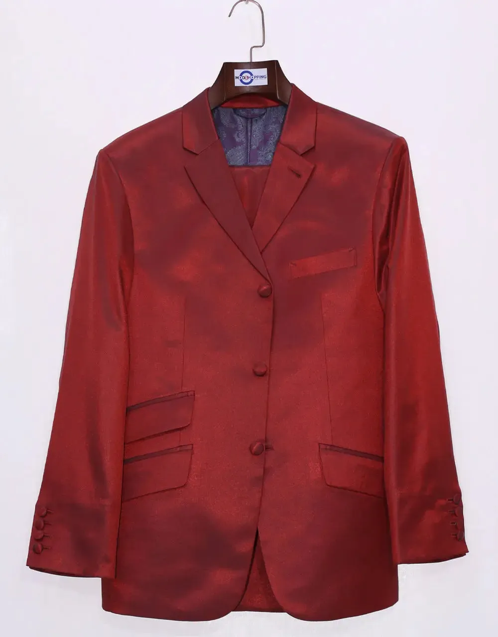 Burnt Orange And Pine Two Tone Suit Jacket Size 38R Trouser 32/32