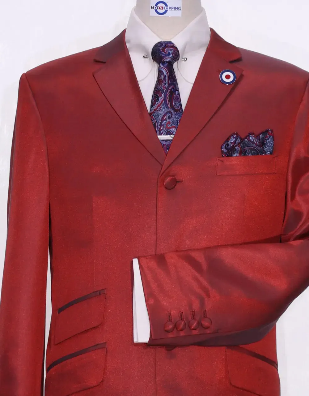 Burnt Orange And Pine Two Tone Suit Jacket Size 38R Trouser 32/32