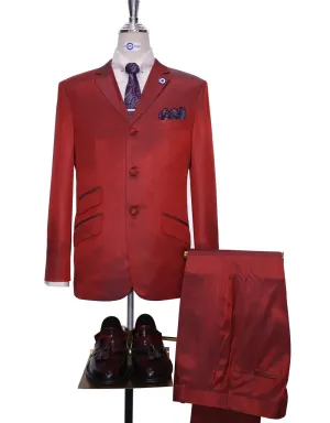 Burnt Orange And Pine Two Tone Suit Jacket Size 38R Trouser 32/32