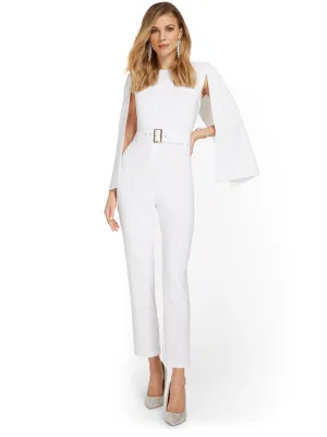 Cape-Effect Jumpsuit