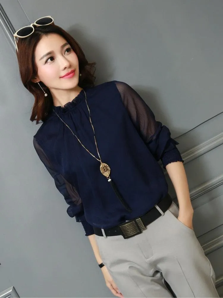 Chiffon Long Sleeve Blouse