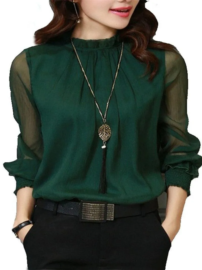 Chiffon Long Sleeve Blouse