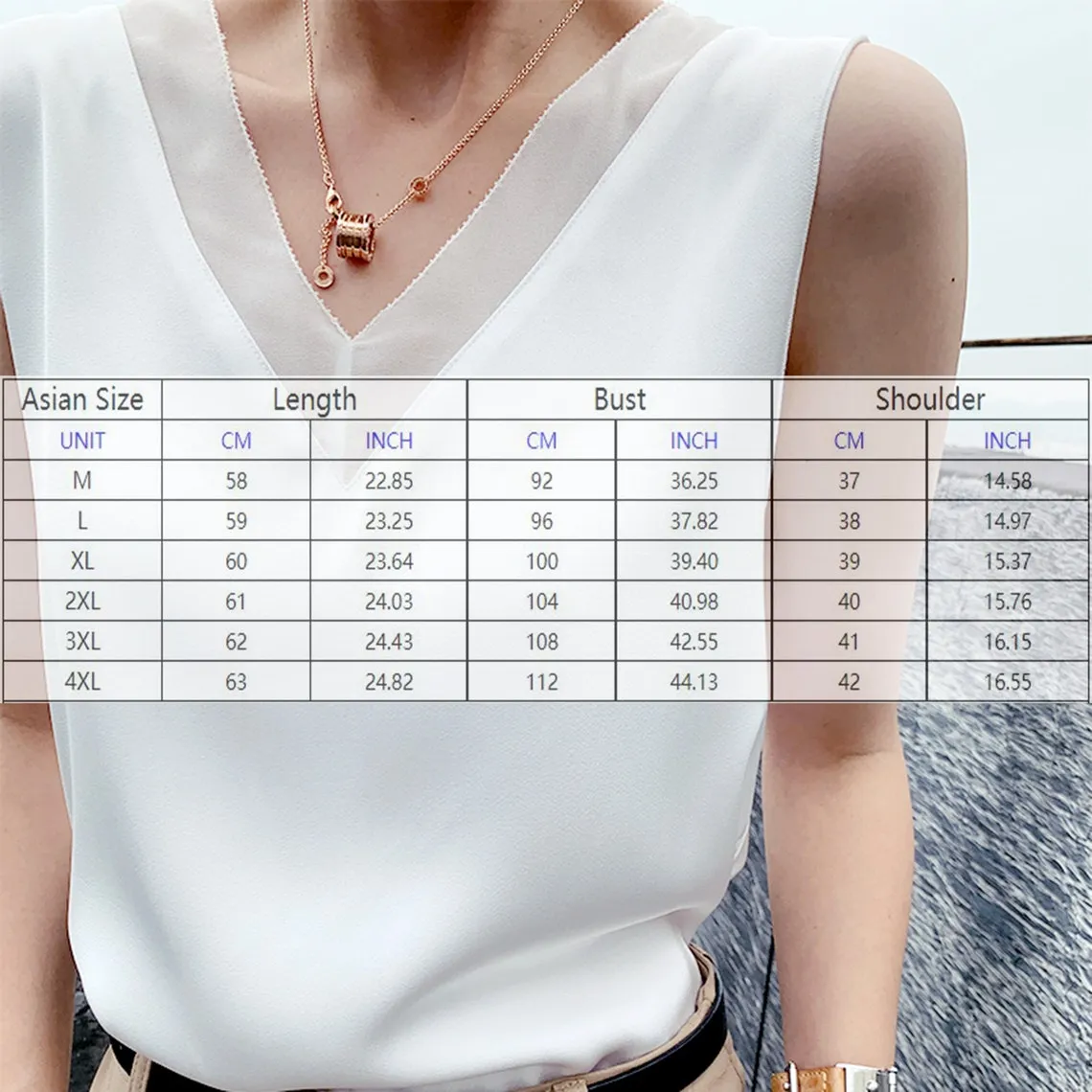 Elegant Satin Silk Sleeveless V-neck Plus Size Top