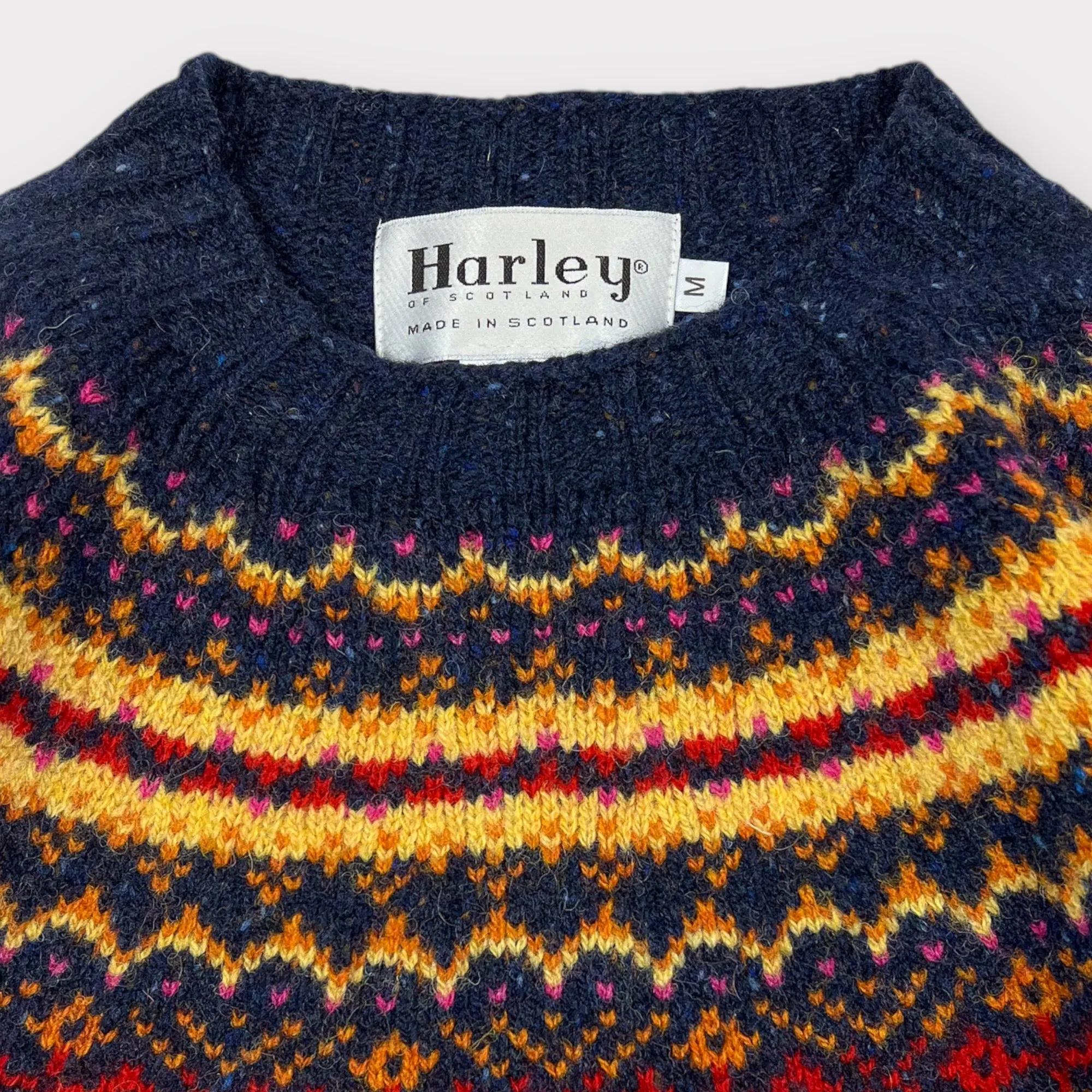 Harley Of Scotland Flecked Fair Isle Jumper Jura