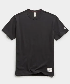 Heavy Weight Short Sleeve Jock Tag Tee in Black