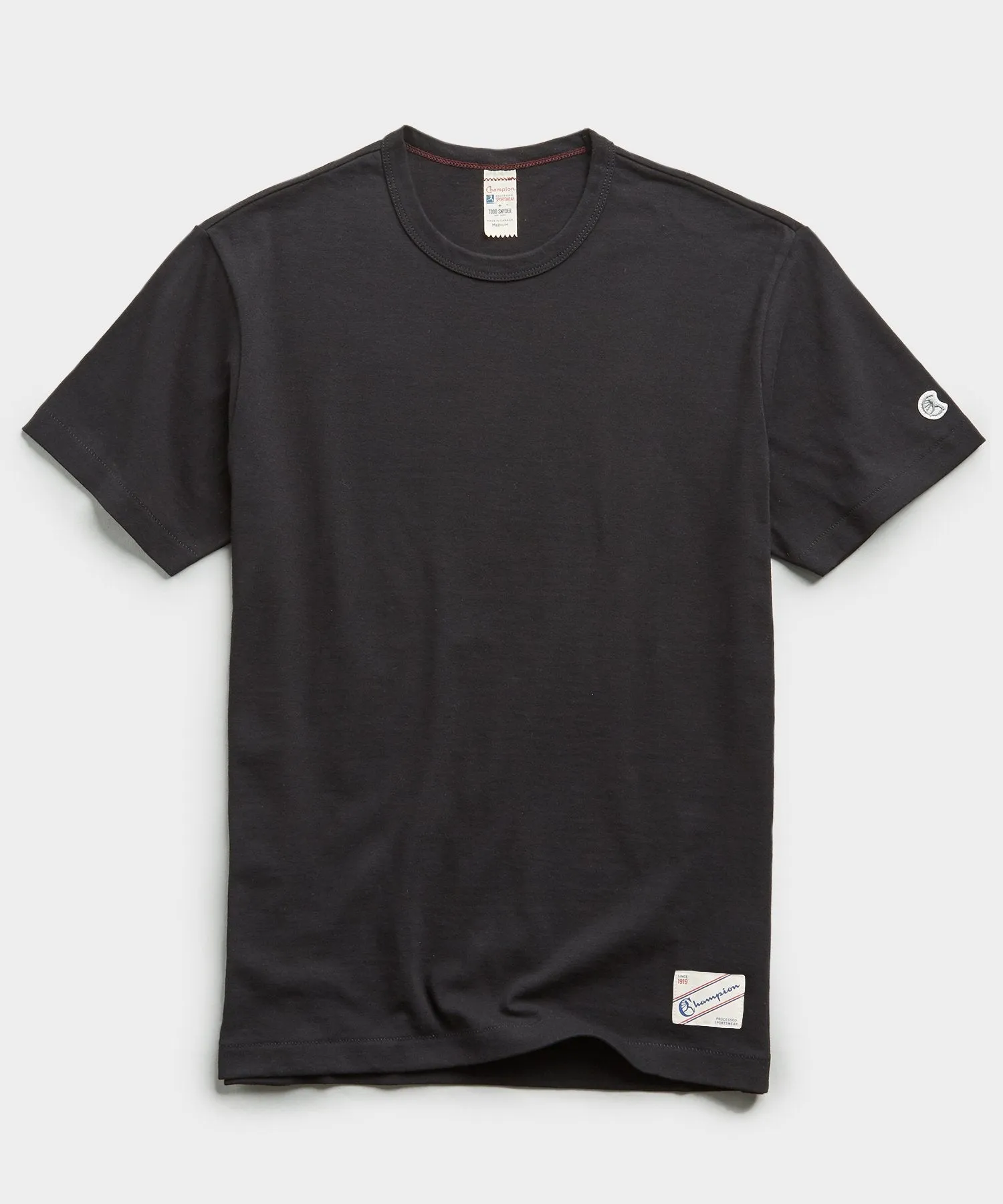 Heavy Weight Short Sleeve Jock Tag Tee in Black