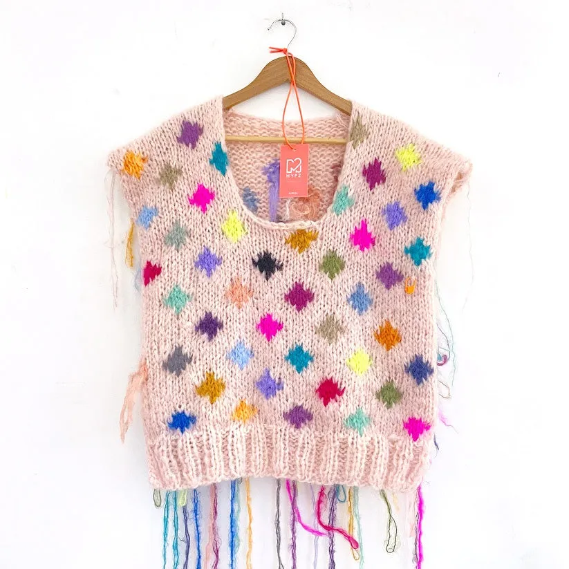 Knit pattern – MYPZ Chunky Mohair Pullover Dots with hoodie No9 (ENG-NL)