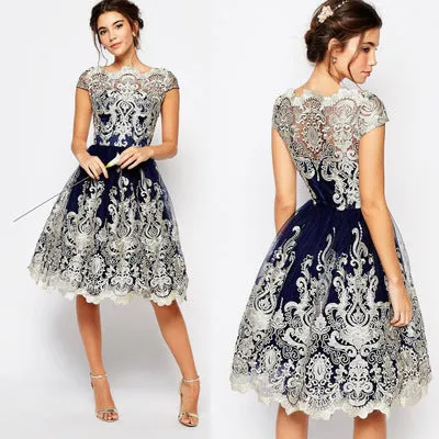 Lace Patchwork Women's One Piece Dress - GlamzLife