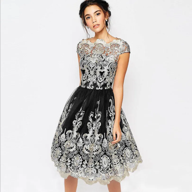 Lace Patchwork Women's One Piece Dress - GlamzLife