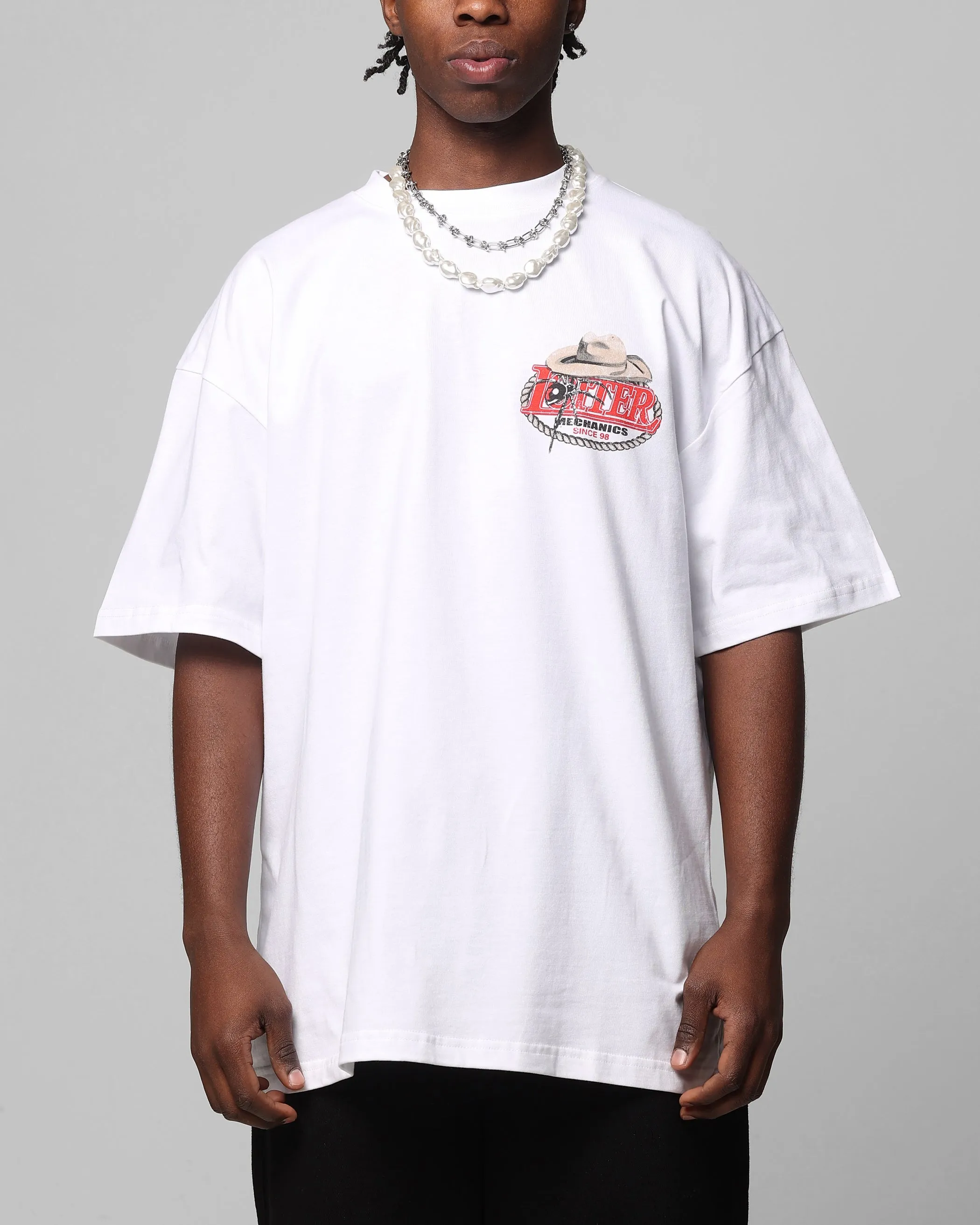 Loiter Mechanic Drop T-Shirt White