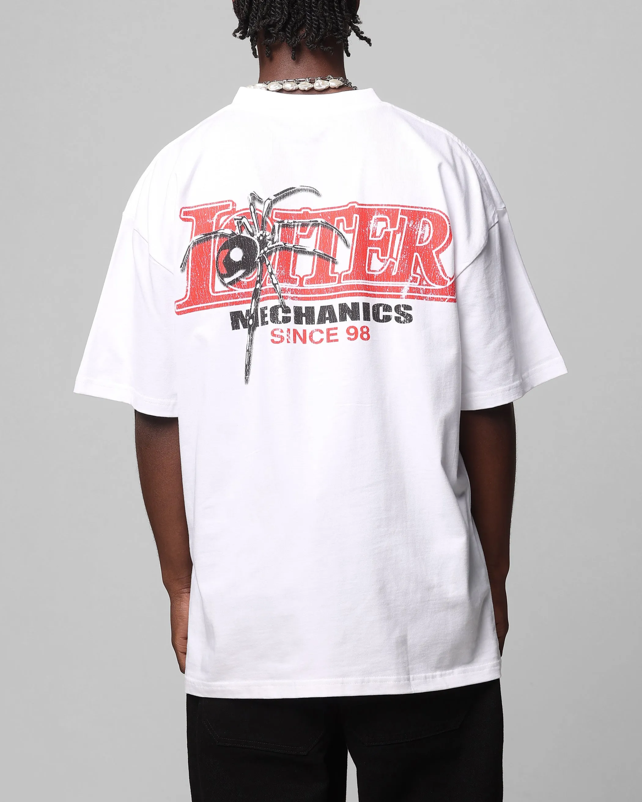 Loiter Mechanic Drop T-Shirt White