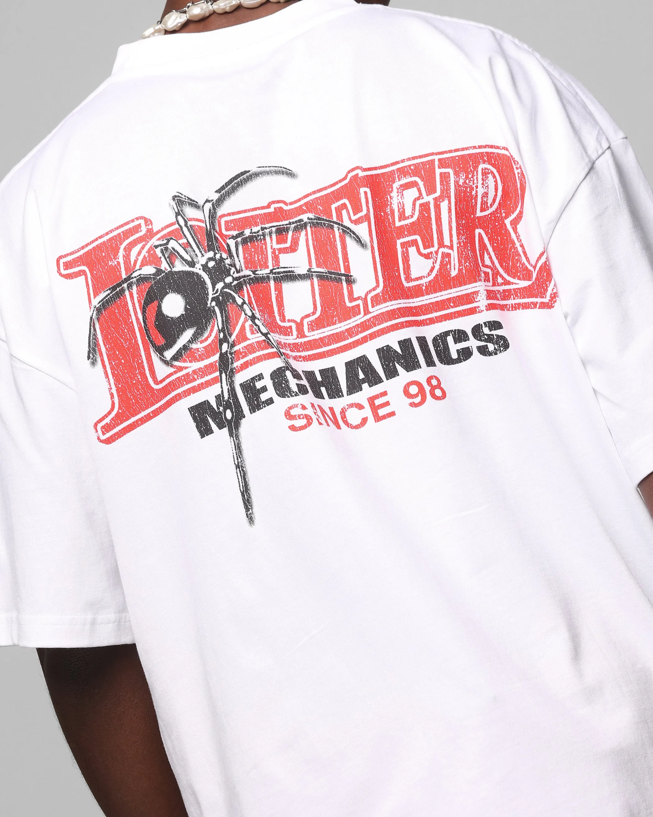 Loiter Mechanic Drop T-Shirt White