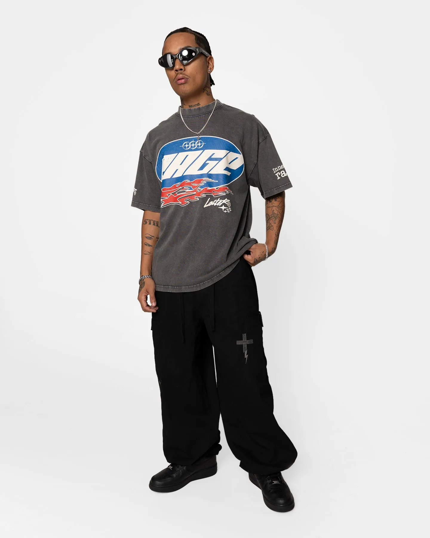 Loiter Rage Racer Vintage T-Shirt Charcoal