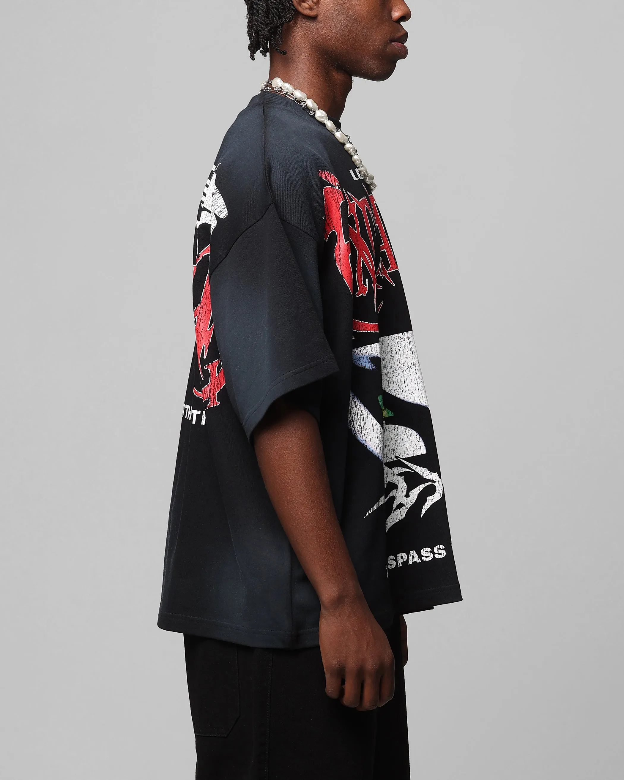 Loiter Trespass Vintage T-Shirt Washed Black