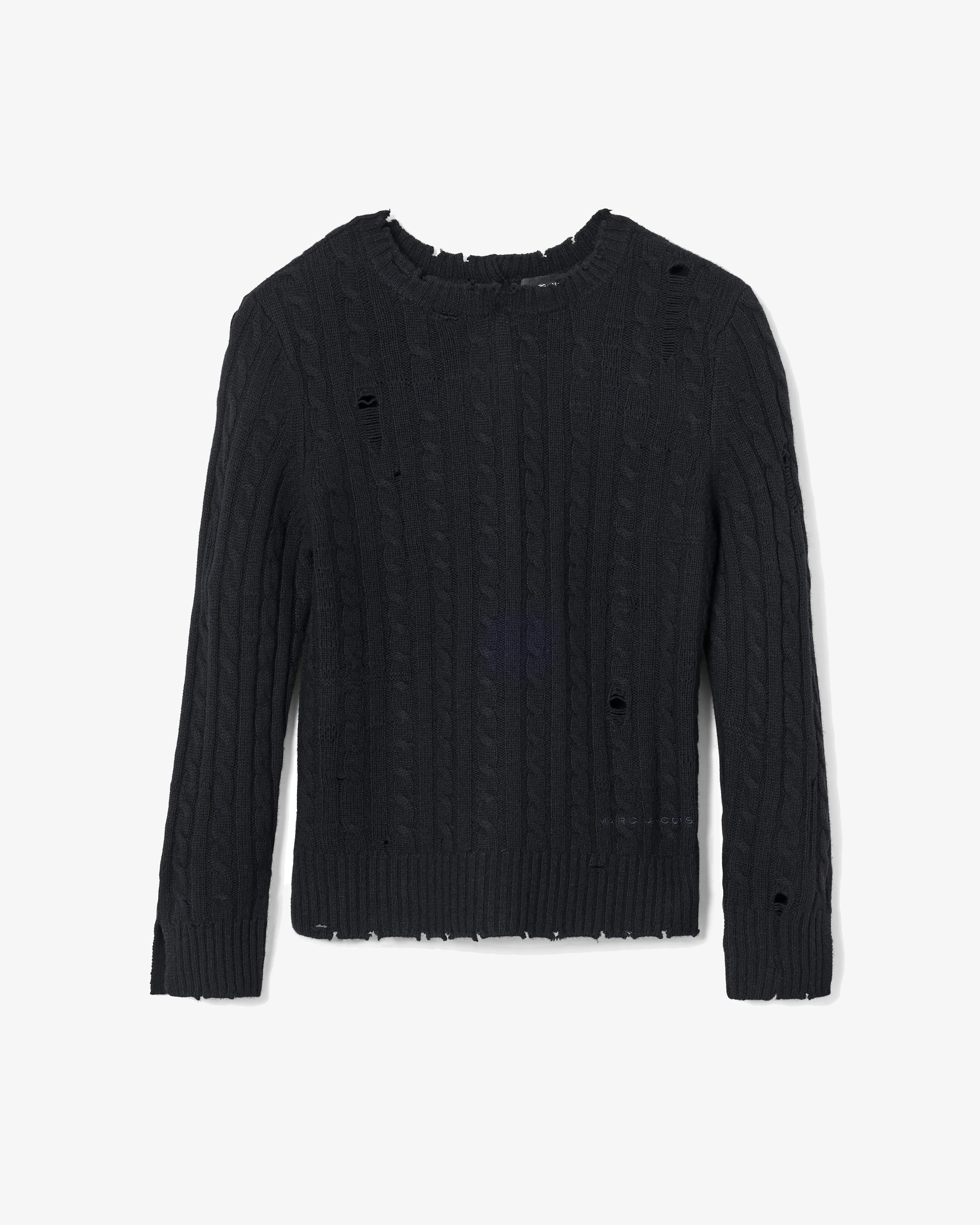 Marc Jacobs - Women's The Shrunken Cashmere Cable Cardigan - (Black)