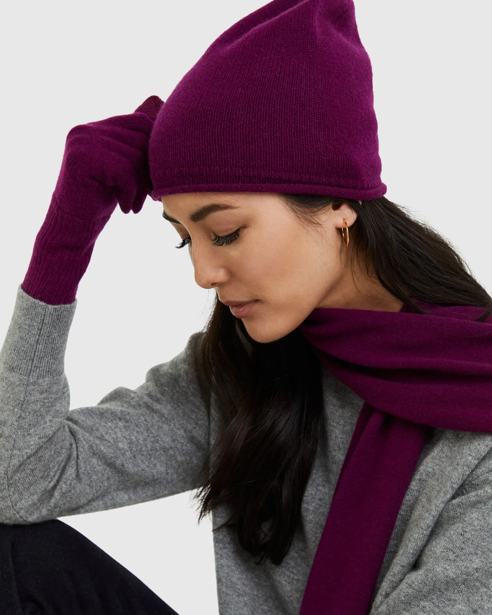Mongolian Cashmere Slouchy Beanie