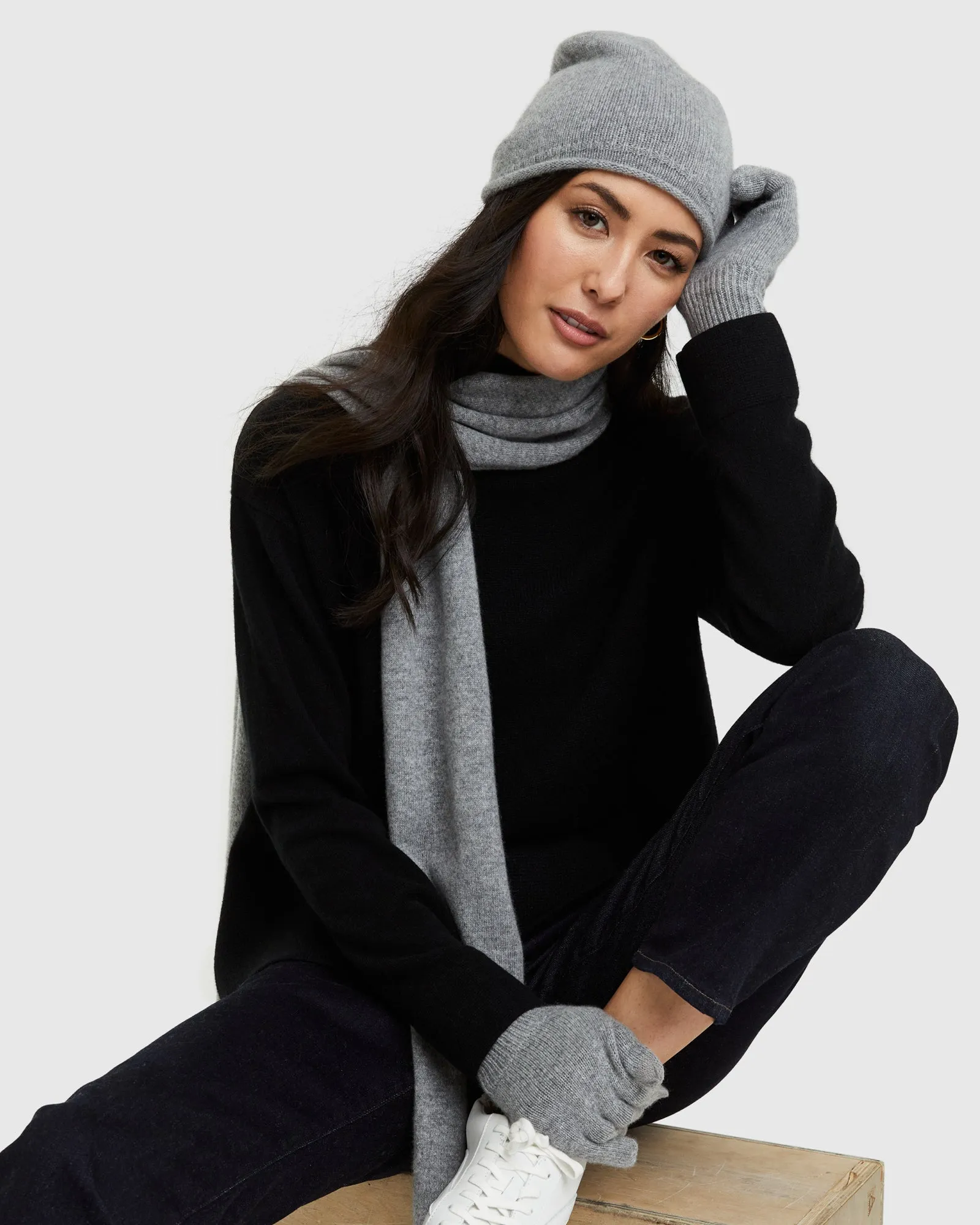 Mongolian Cashmere Slouchy Beanie