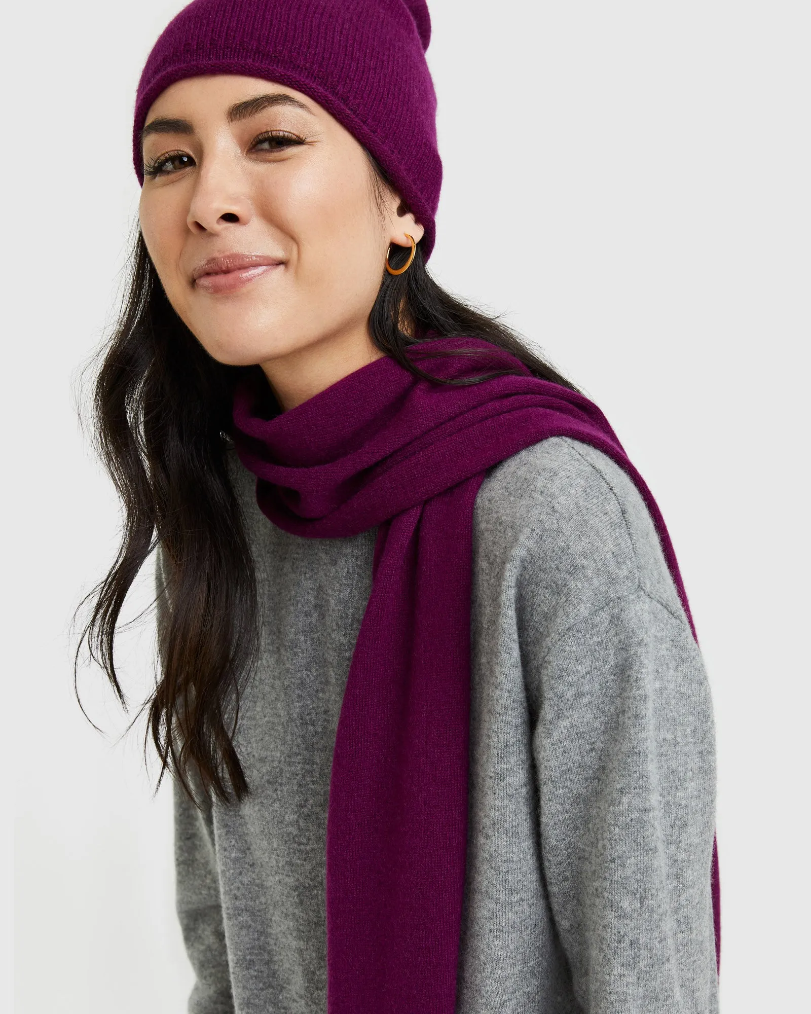 Mongolian Cashmere Slouchy Beanie