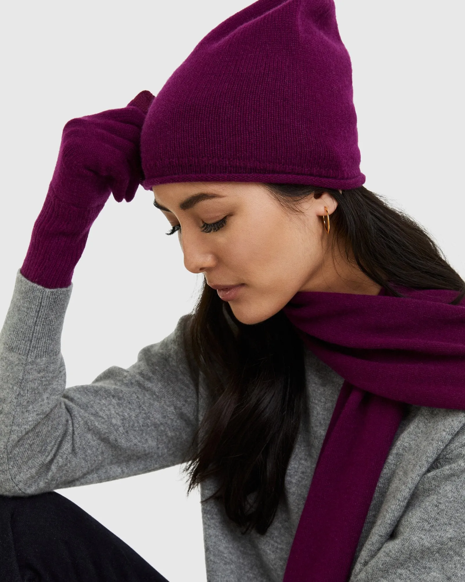 Mongolian Cashmere Slouchy Beanie