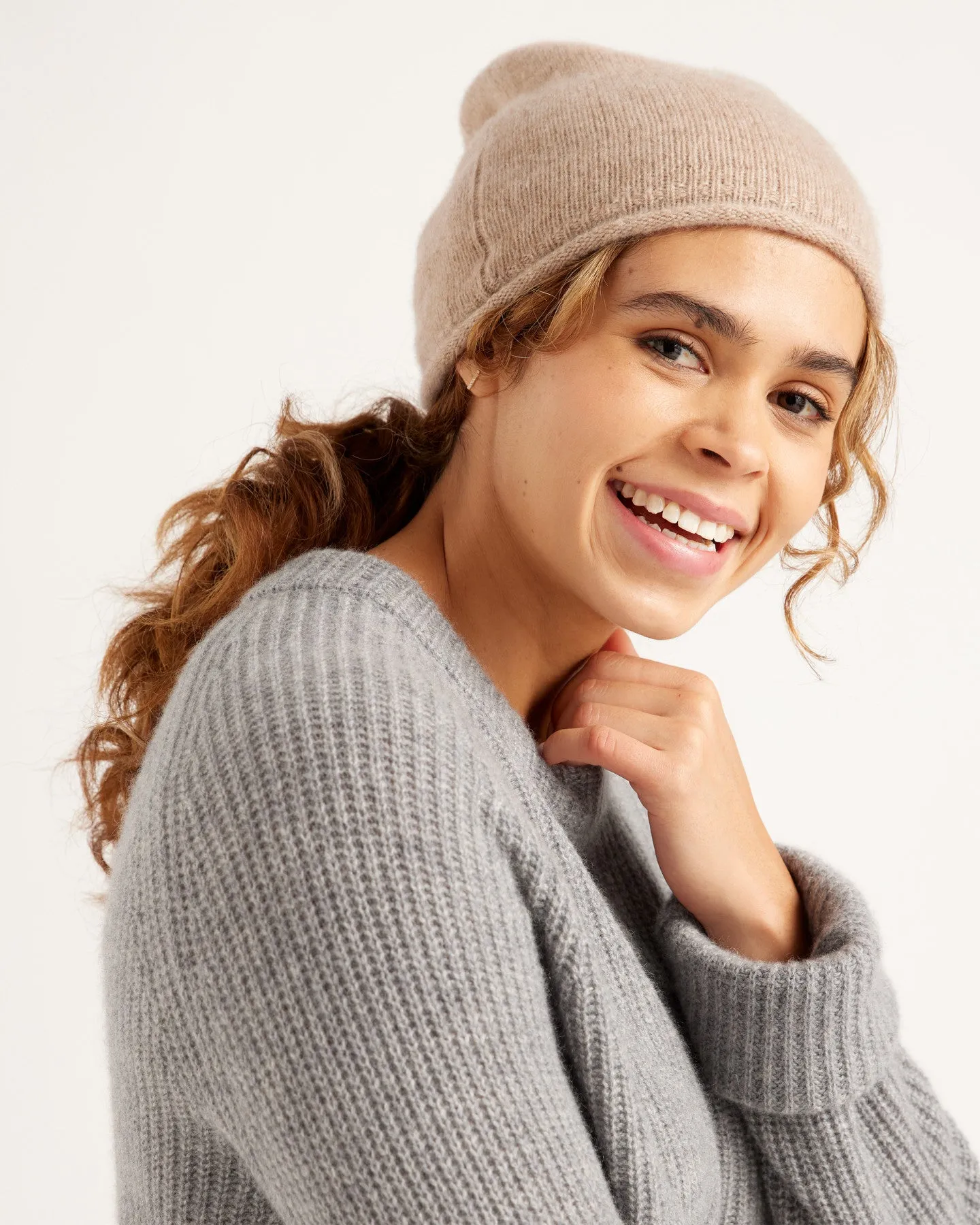 Mongolian Cashmere Slouchy Beanie