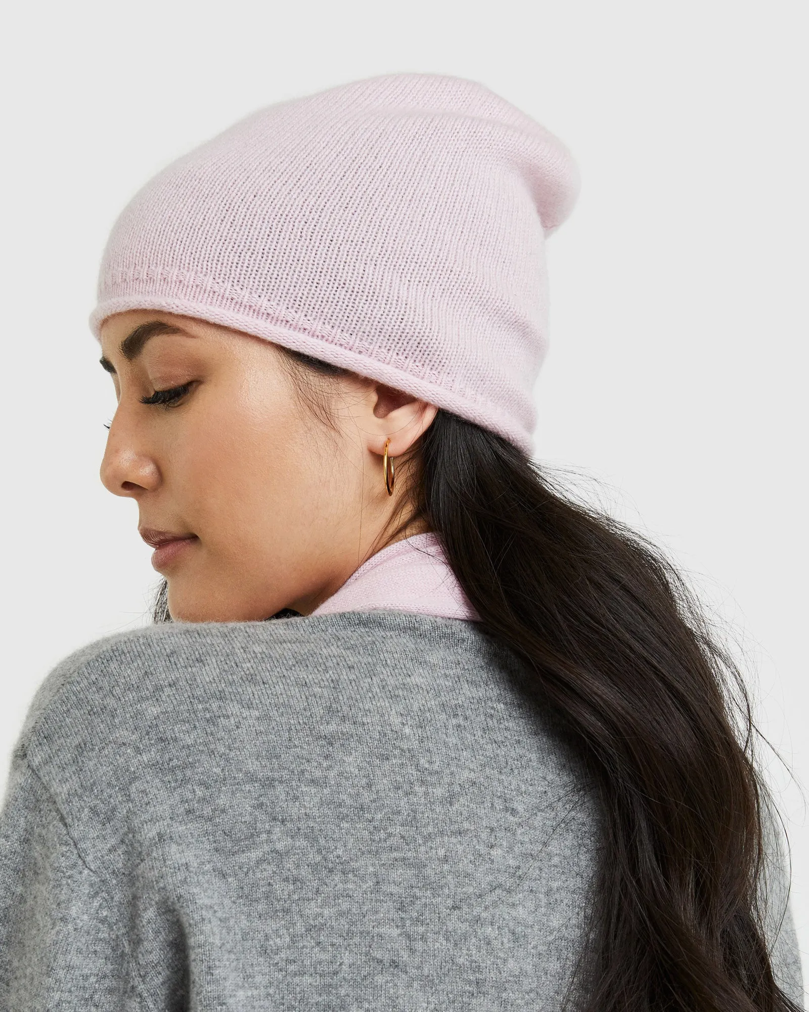 Mongolian Cashmere Slouchy Beanie