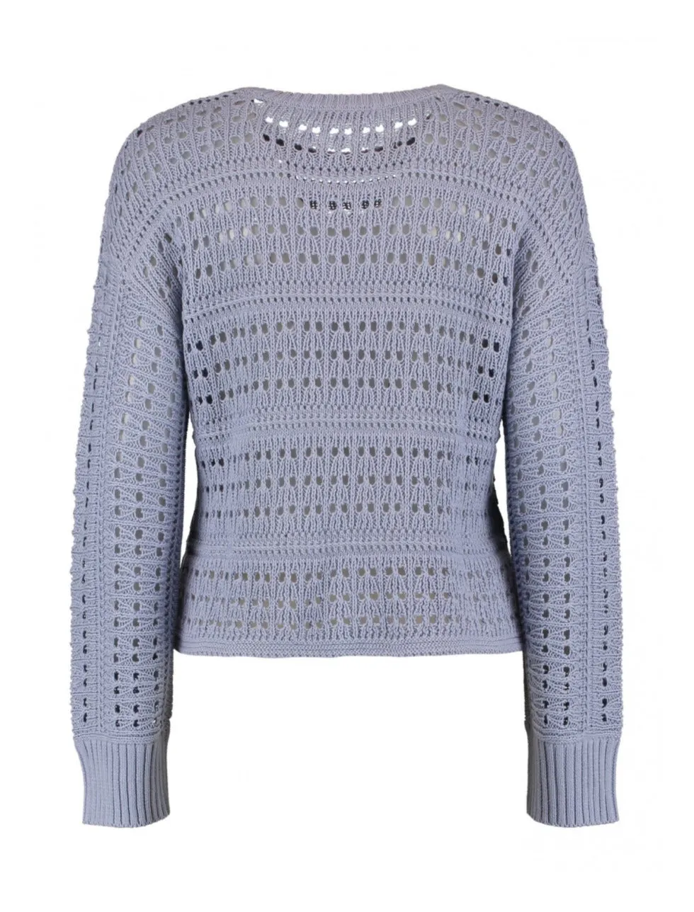 Nella Soft Blue Eyelet Knit Jumper