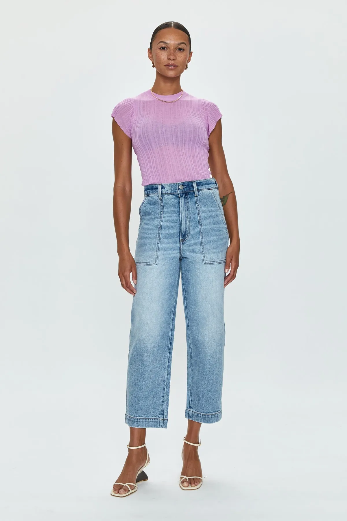 PISTOLA TURNER SUPER HIGH RISE BARREL PANT - PROVENCE