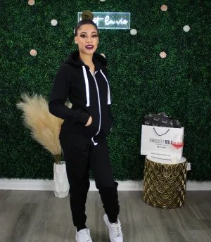 "Luxe Comfort" Jogger Set- Black