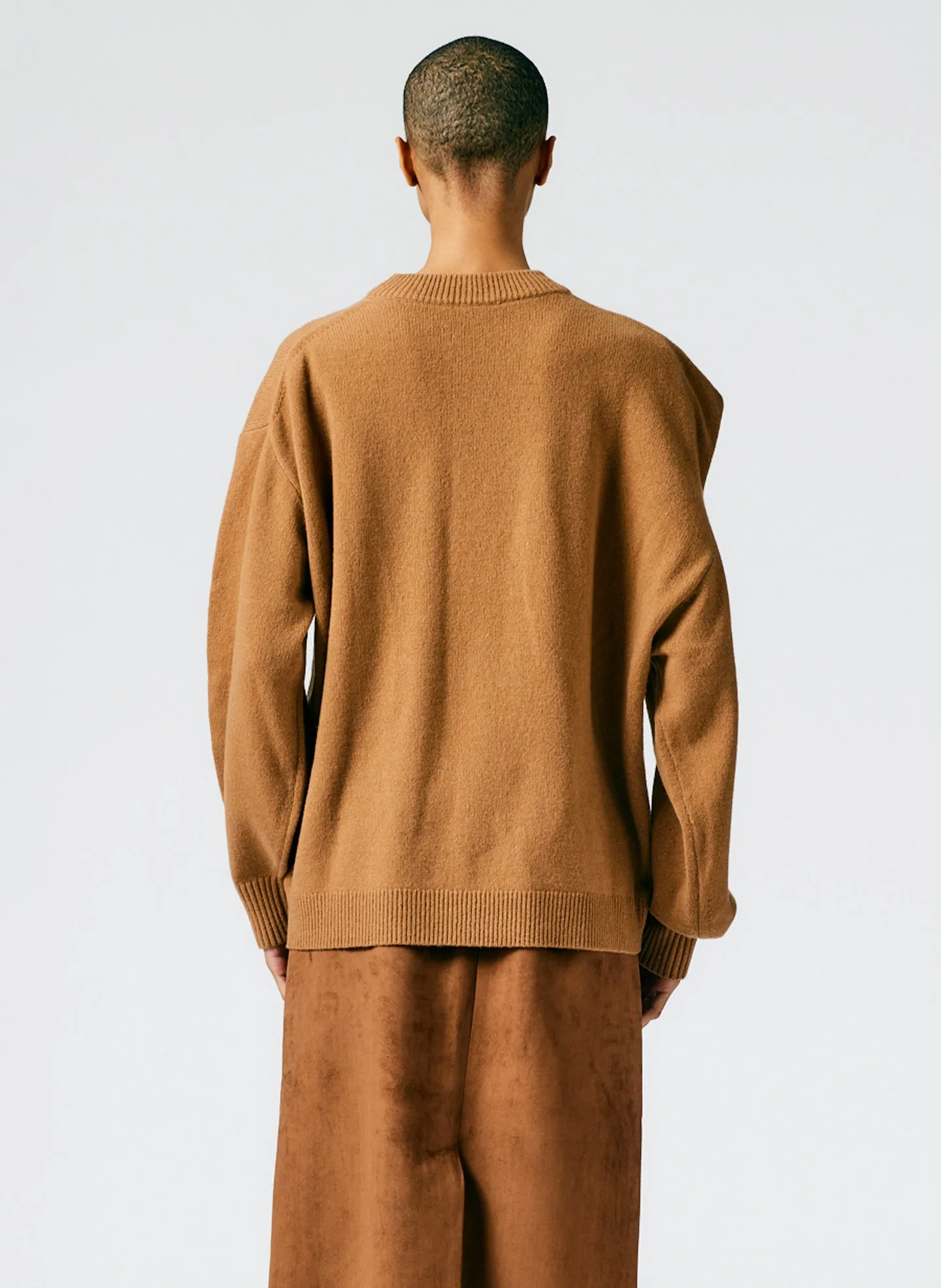 Recycled Cashmere Carre Crewneck Pullover
