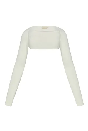 Silver Lake Knitwear Bolero - White Rib