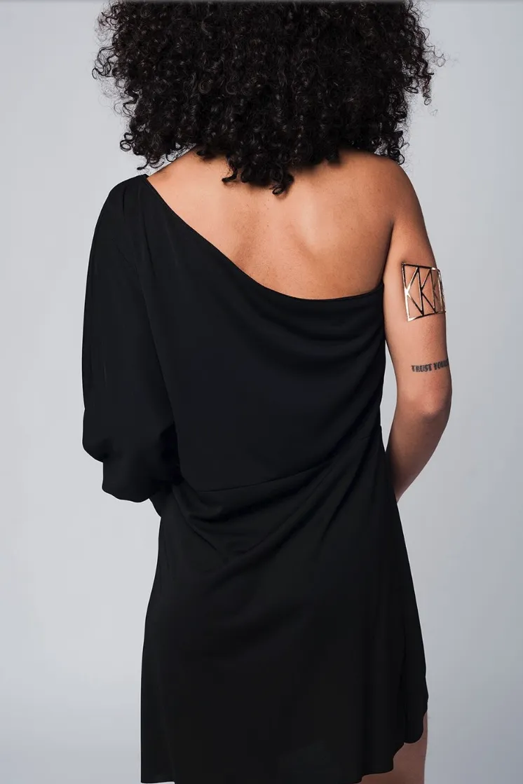 Take Me Out One Shoulder Tunic Top Dress