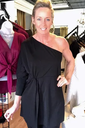 Take Me Out One Shoulder Tunic Top Dress
