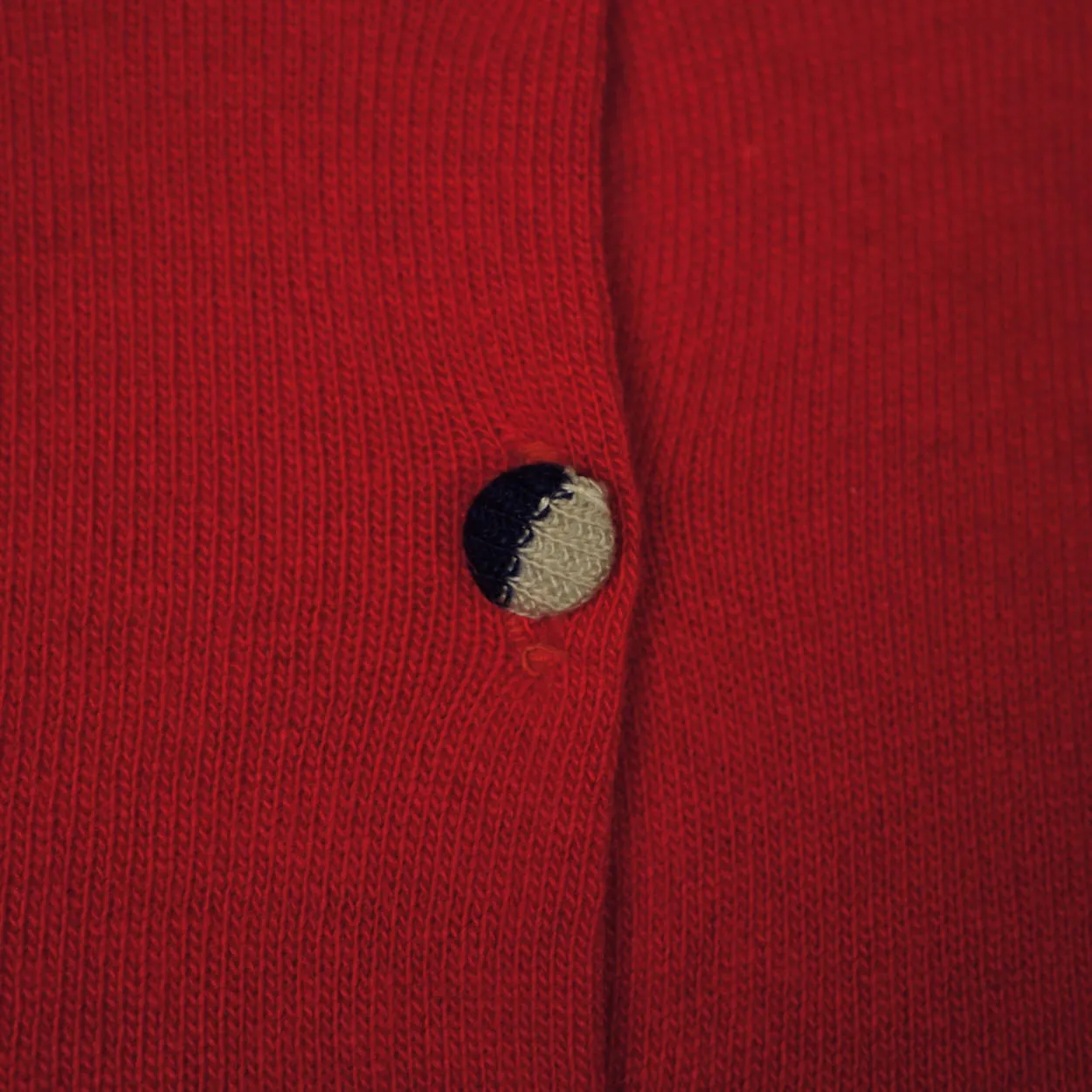 Vintage 1950s Pringle Scottish Cashmere Sweater Red Intarsia Cardigan Ladies M