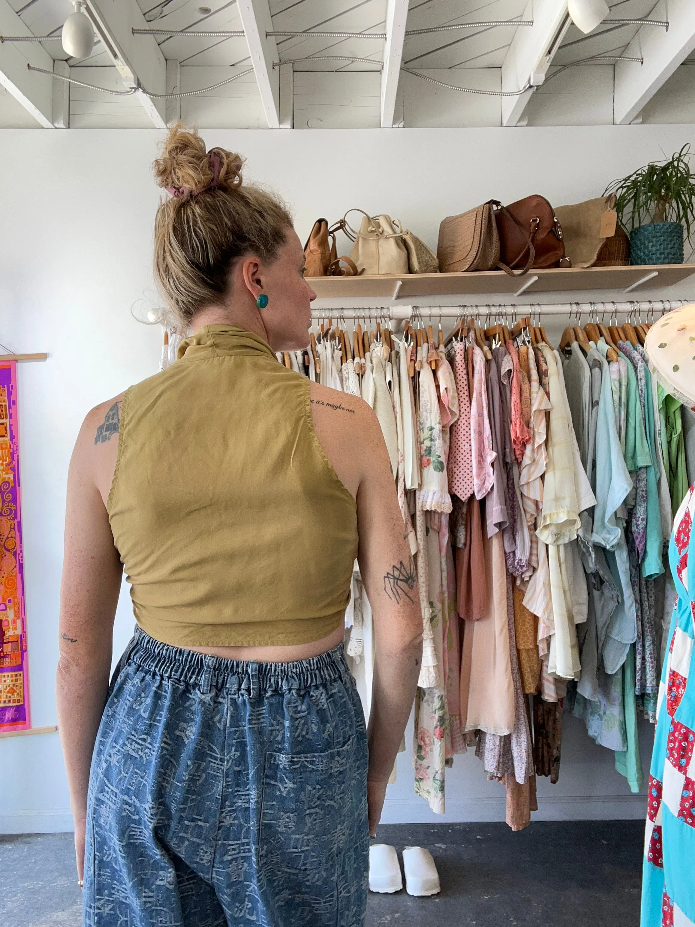 Vintage Giuseppe Mustard Silk Blouse