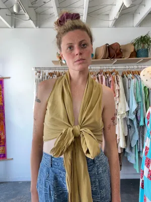 Vintage Giuseppe Mustard Silk Blouse