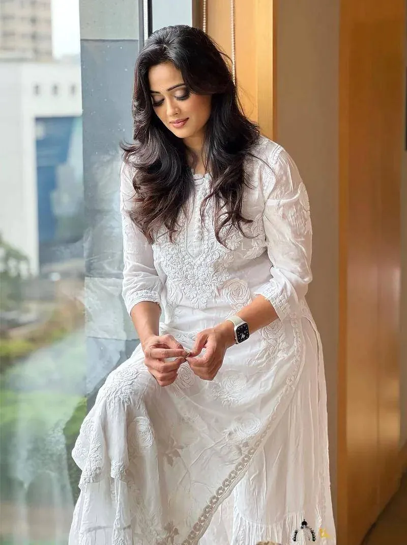 Wear- Summer Maslin Embroidered Top with Sarara and Dupatta