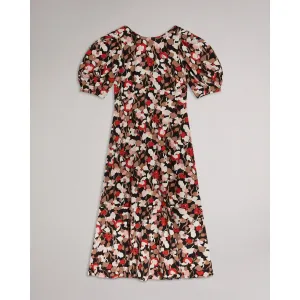 Women Wmd-Helgi-Printed Floral Seersucker Midi Dress - Lt-Pink