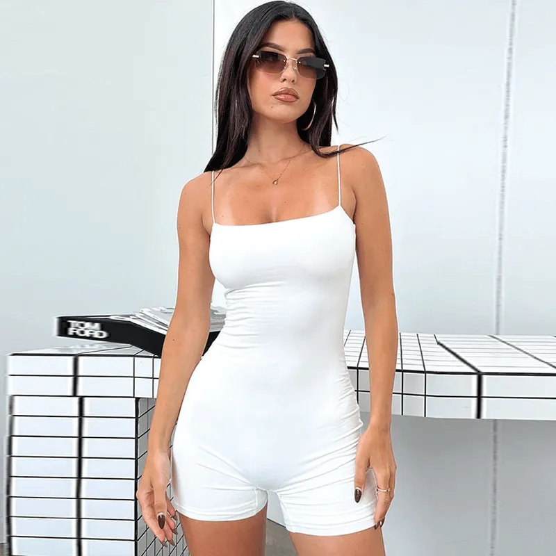 Women's Tight Sexy Short Jumpsuit with Straps - SF1047
