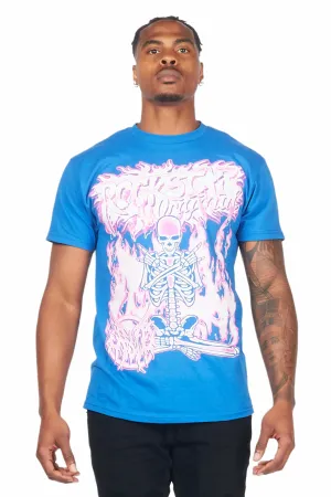 Yoga Royal Blue Graphic T-Shirt